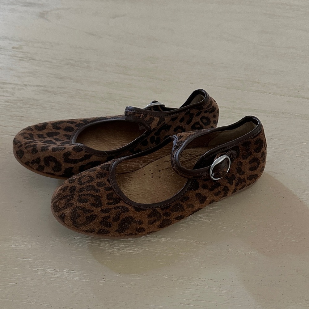 Leopard Print Mary Jane Flats with Buckle